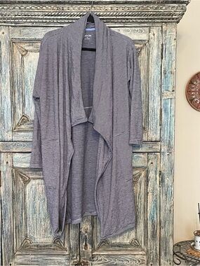 Calvin Klein Heathered  Open Drape Cardigan